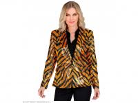Party blézer csillogó tigris mintás női jelmez