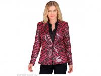 Party blézer csillogó lila színű zebra mintás női jelmez