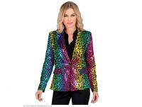 Party blézer színes csillogó leopárd mintás női jelmez