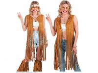 Hippie mellény hosszú fodrokkal női jelmez