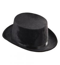 Fekete színű bársony cilinder