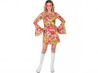 60 as évek tarka barnás peace & paisley női jelmez