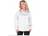 Csillogó fehér szatén blúz női jelmez