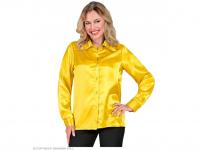 Csillogó sárga szatén blúz női jelmez