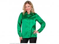 Csillogó zöld szatén blúz női jelmez