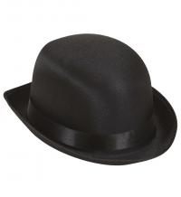 Fekete szatén kalap