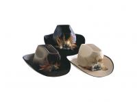 Cowboy kalap, tolldísszel, 3 féle szín