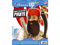 Kalóz szett fejkendő,szemfedő,szakáll férfi jelmez