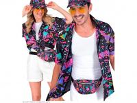 Party ing 80 as évek mintával fekete férfi jelmez