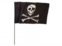 Kalóz zászló 120*70 cm-es 140 cm-es tartórúddal