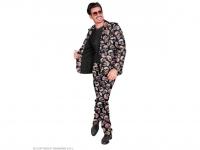 Halálfejes fekete öltöny férfi jelmez