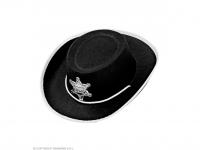 Fekete cowboy kalap filc anyagból