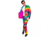 Party öltöny neon szívárvány mintás férfi jelmez