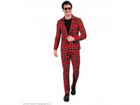 Party öltöny piros kockás férfi jelmez