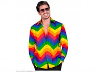 Party ing szivárvány színű mintás férfi jelmez