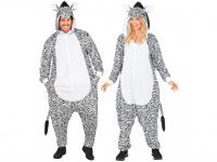Zebra puha plüss egyberészes unisex felnőtt jelmez