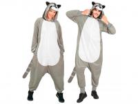 Mosómedve puha plüss egyberészes unisex felnőtt jelmez