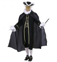 Fekete köpeny 130 cm-es férfi jelmez