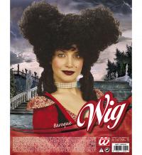 Madame barokk női paróka, fekete