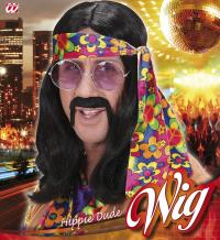 Hippie paróka, fekete