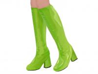 Zöld szatén csizmaszár