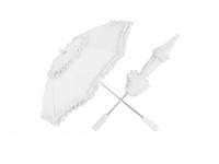 Hímzett esernyő, fehér, 72 cm