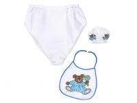 Óriásbébi kiegészítő szett - kék férfi jelmez