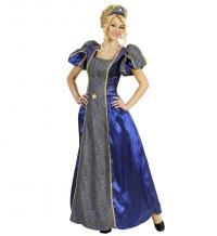 Királynő kék ruhában női jelmez
