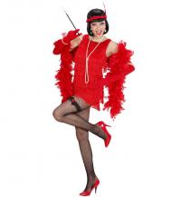 Elegáns piros charleston ruha női jelmez