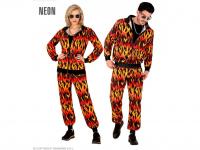 Neon láng mintás tréningruha unisex felnőtt jelmez