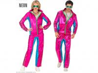 Pink fémes színű csillogó tréningruha unisex felnőtt jelmez