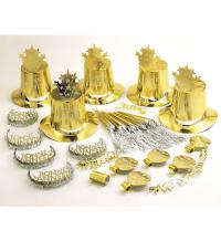 Party szett arany színű 10 fő részére Bonne Année ! felirattal