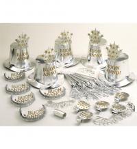 Party szett ezüst színű 10 fő részére Buon anno! felirattal