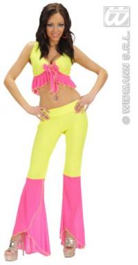 Samba elastan anyagból neonsárga pink női jelmez