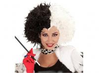 Szörnyella paróka, fekete , fehér