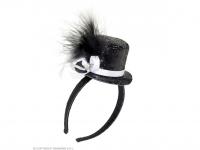 Minicilinder fekete színű kis ékkővel és tollakkal