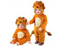 Oroszlán puha plüss kapucnis overál unisex gyermek jelmez