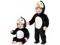 Pingvin puha plüss kapucnis overál unisex gyermek jelmez