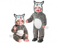 Husky puha plüss kapucnis overál unisex gyermek jelmez