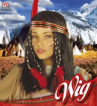 Cheyenne indián lány paróka+fejdísz