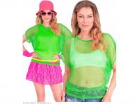 Neon zöld színű háló póló női jelmez