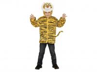 Tigris plüss kapucnis felső unisex gyermek jelmez